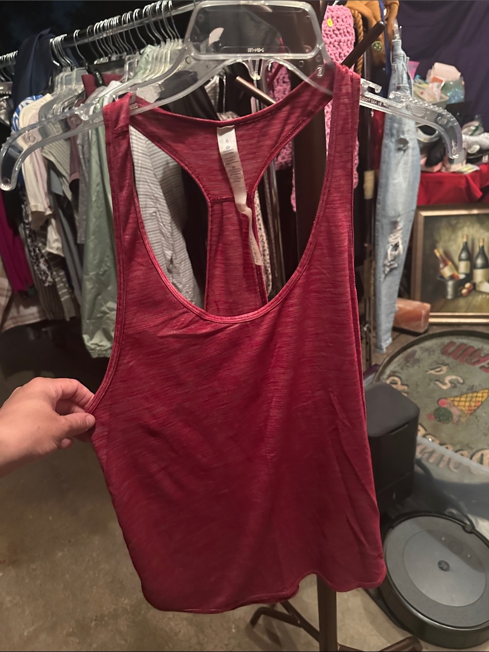 lululemon athletica Maroon Racerback Tank Top